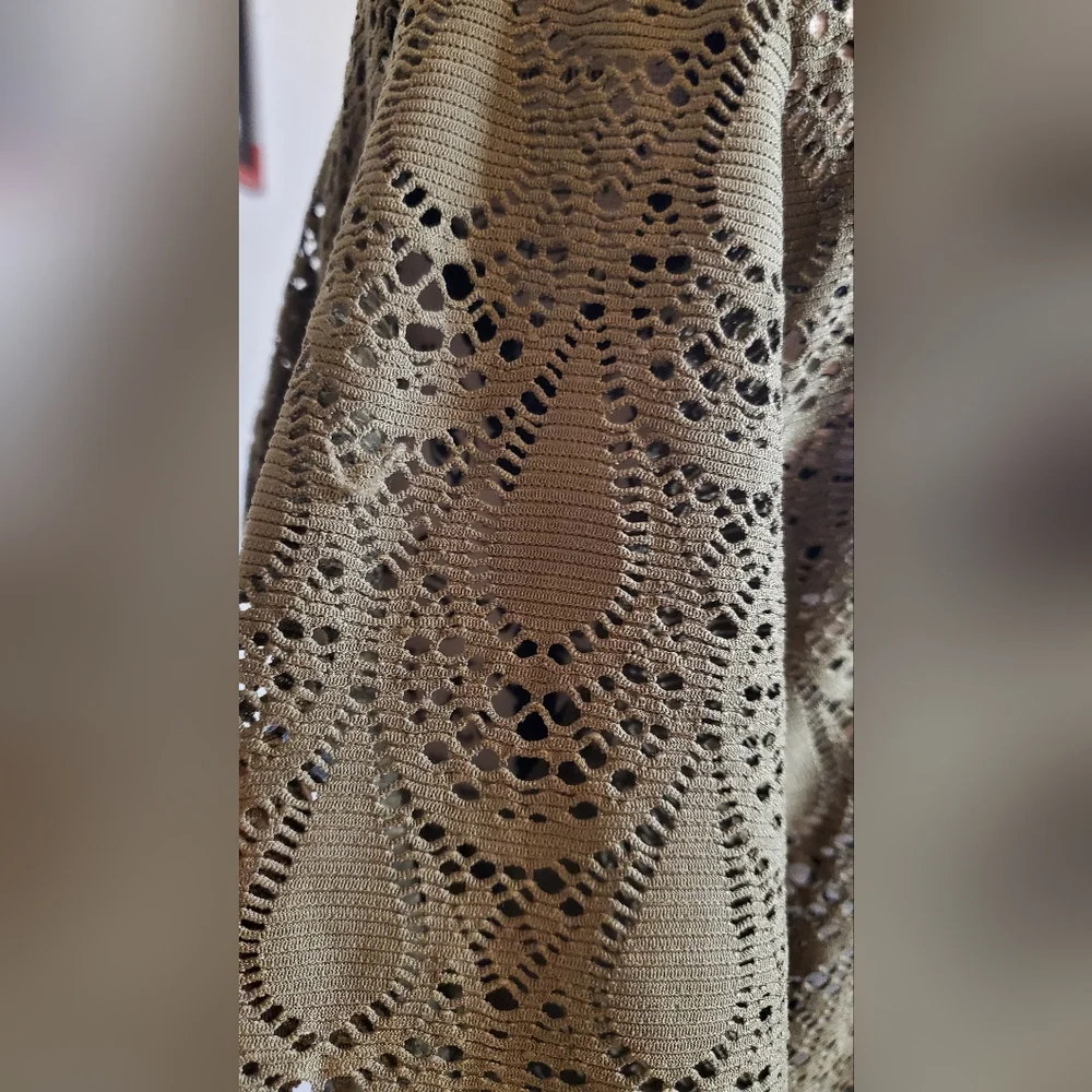 NWOT D&Co. Beach Olive Lace Swim Cover Up Size:M
